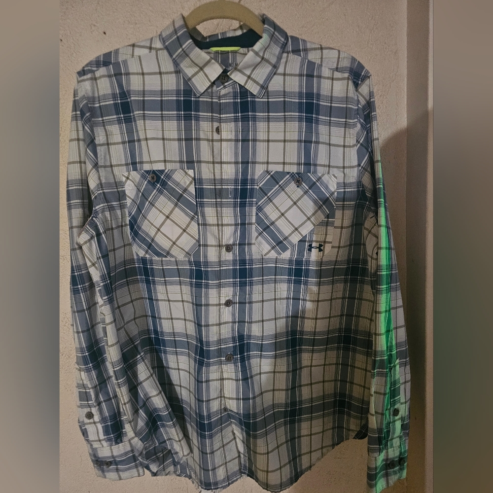 Men's Under Armor button up plaid